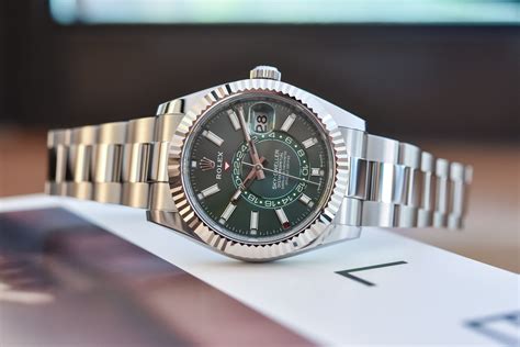 rolex sky dweller green face|rolex sky dweller functions.